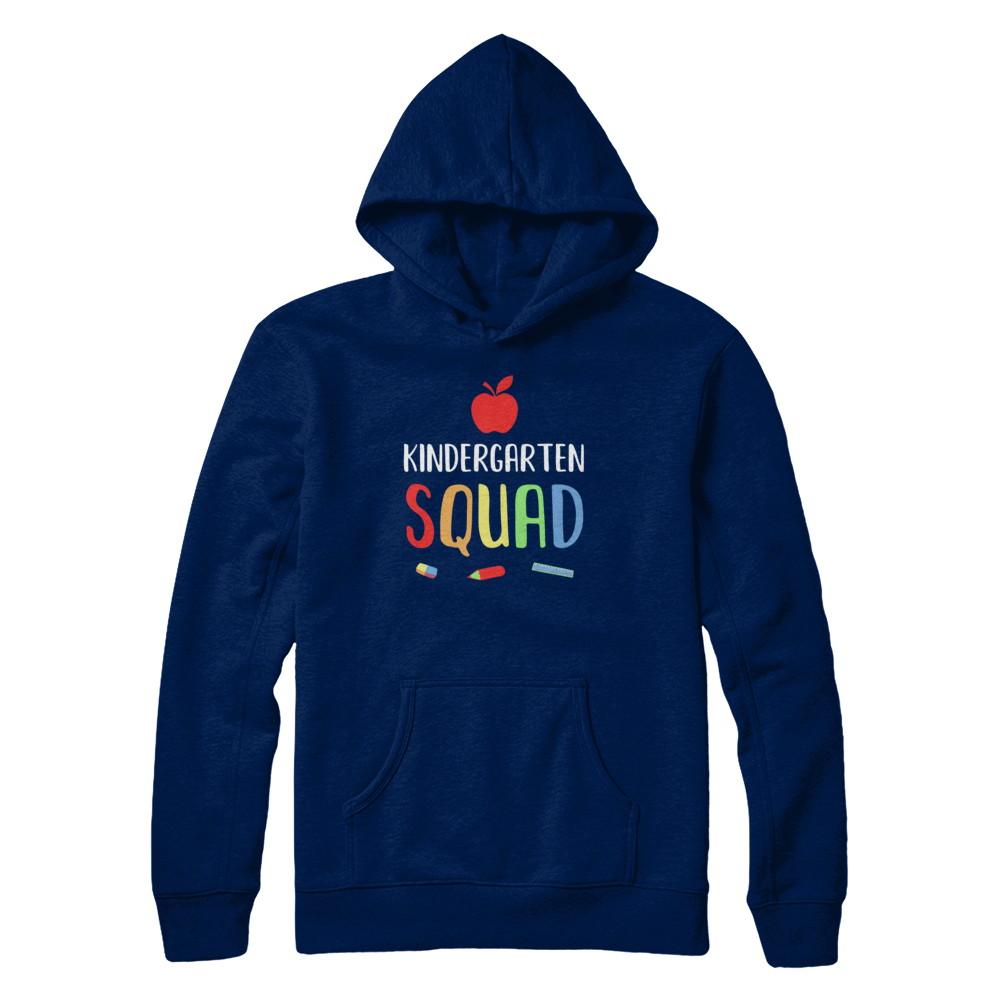 Kindergarten Squad Back To School Teacher Gift-T-Shirt & Hoodie-Pullover Hoodie-Navy