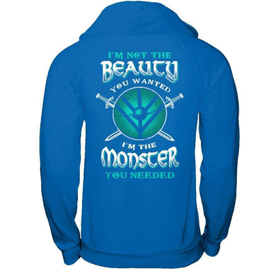 Viking I'm Not The Beauty You Wanted I'm The Monster You Needed-T-Shirt & Hoodie-Pullover Hoodie-Royal