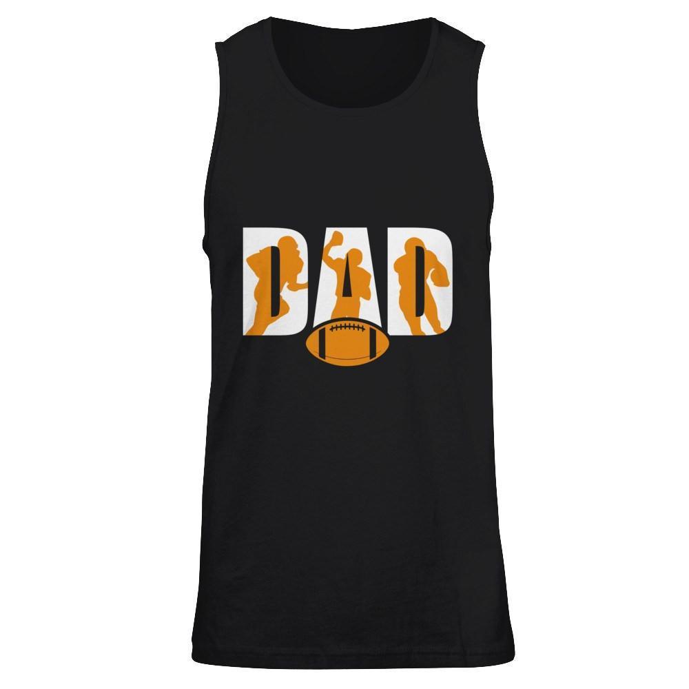 Football Dad Father's Day-T-Shirt & Hoodie-Unisex Tank-Black