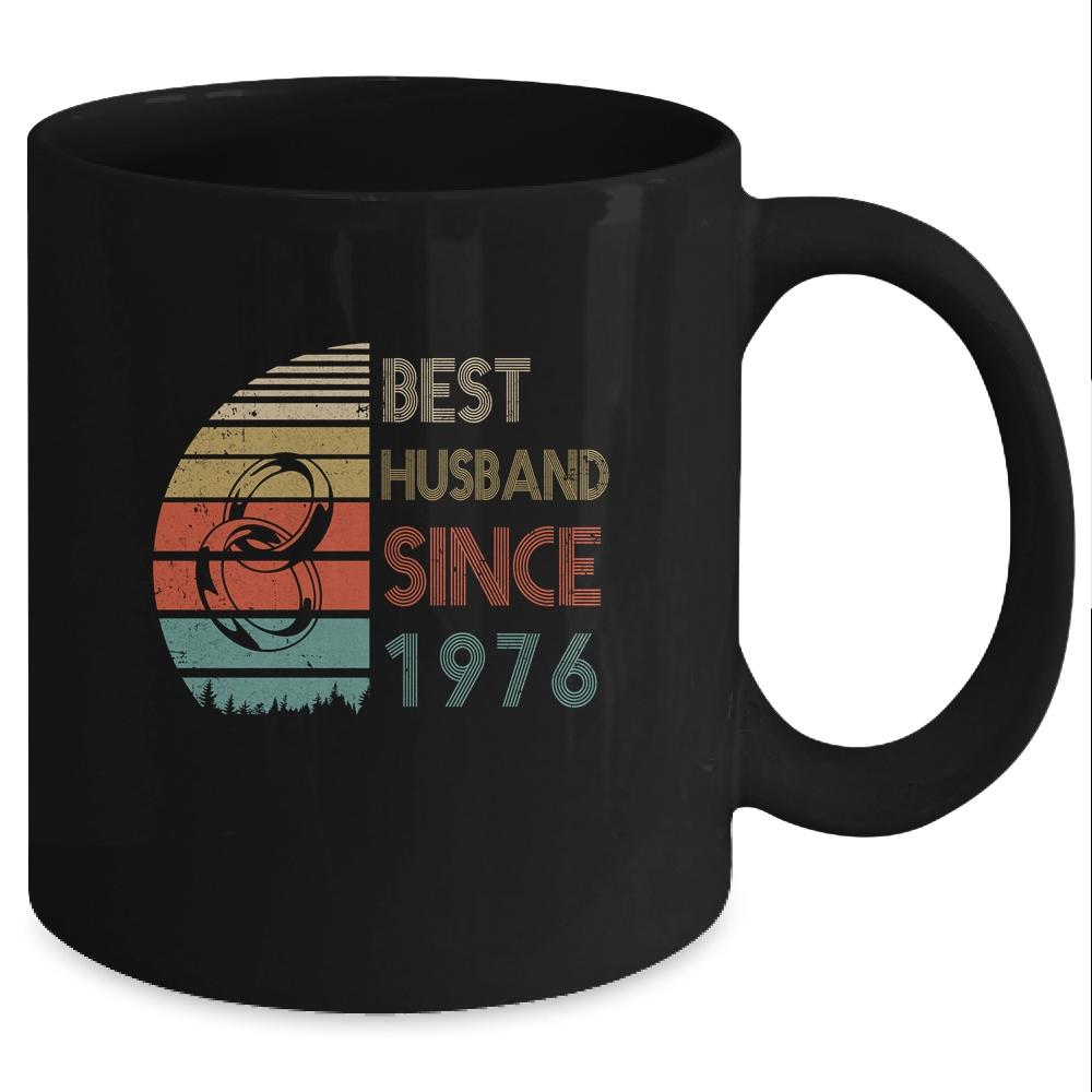 45th Wedding Anniversary Gifts Best Husband Since 1976 Mug-Coffee Mug-Mug-Black