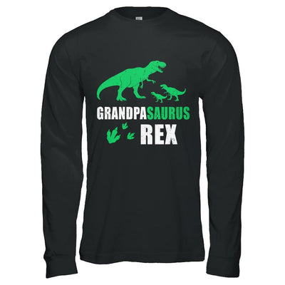 Grandpasaurus Grandpa Saurus Dinosaur T-Rex-T-Shirt & Hoodie-Long Sleeve T-Shirt-Black