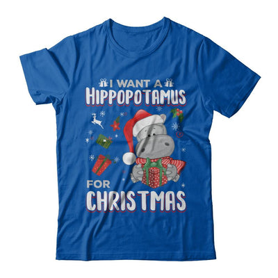 I Want A Hippopotamus For Christmas Hippo-T-Shirt & Sweatshirt-Premium T-Shirt-Royal