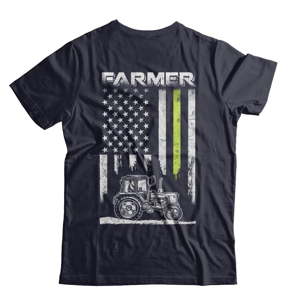 Farmer Patriotic American Flag-T-Shirt & Hoodie-Premium T-Shirt-Midnight Navy
