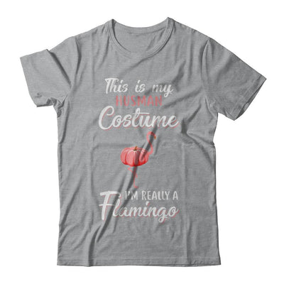 This Is My Human Costume I'm Really A Flamingo Halloween-T-Shirt & Hoodie-Classic T-Shirt-Sport Grey