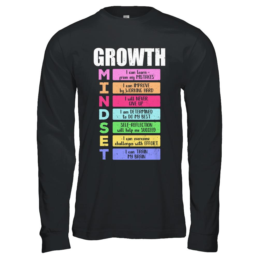 Growth Mindset-T-Shirt & Hoodie-Long Sleeve T-Shirt-Black
