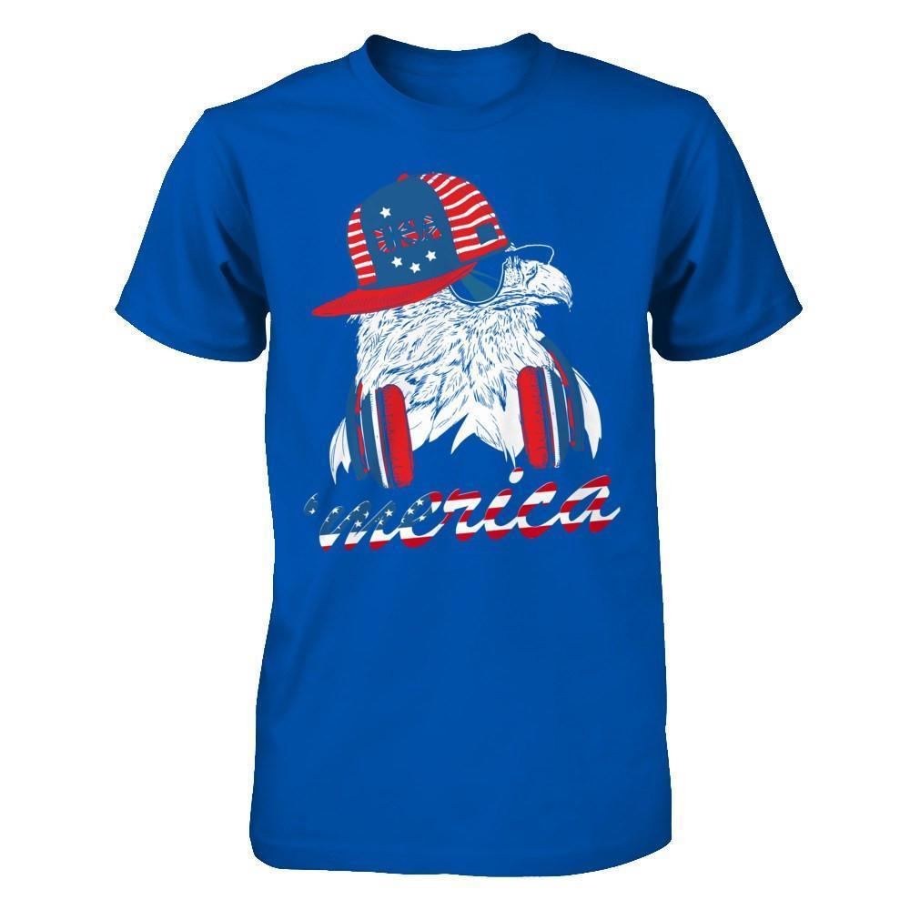 Usa Pride Merica Hiphop Eagle 4Th Of July-T-Shirt & Hoodie-Premium T-Shirt-Royal