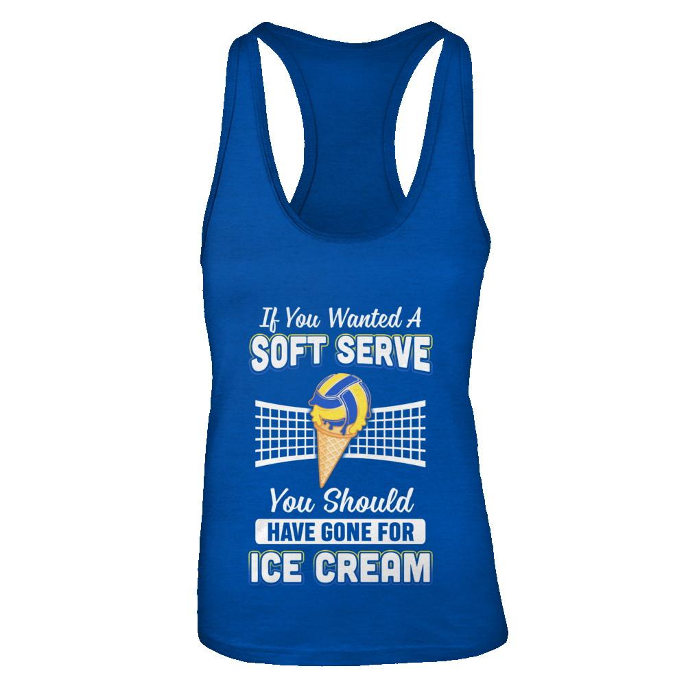 If You Wanted A Soft Serve Funny Volleyball-T-Shirt & Tank Top-Women's Ideal Racerback Tank-Royal