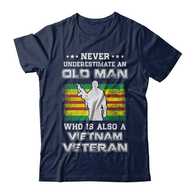 Never Underestimate An Old Man Vietnam Veteran-T-Shirt & Hoodie-Classic T-Shirt-Navy