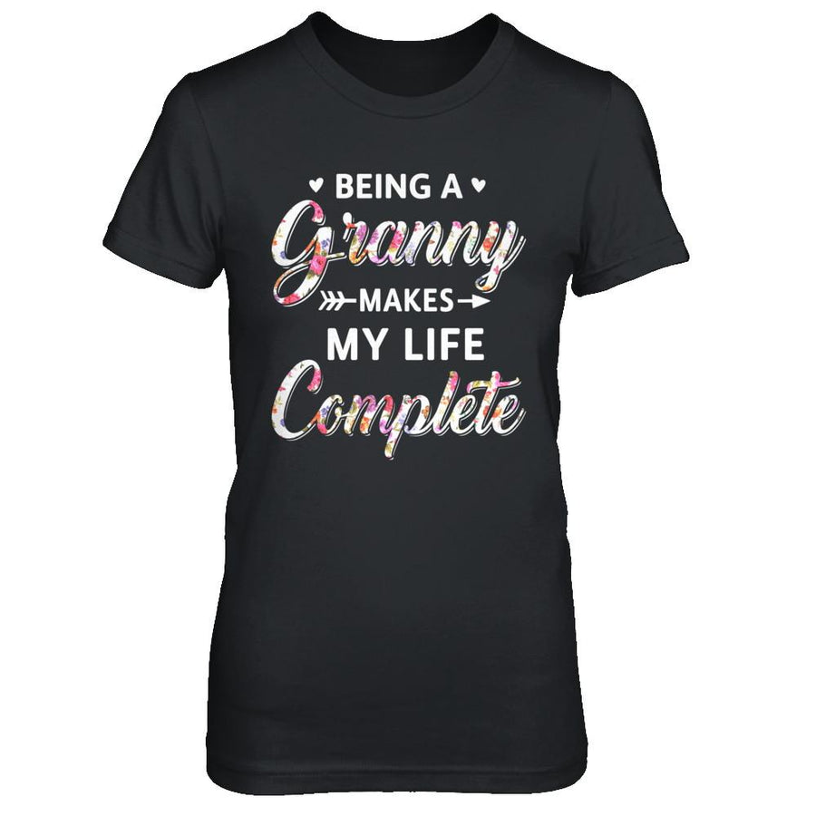 Being A Granny Makes My Life Complete Mothers Day-T-Shirt & Hoodie-Women's T-Shirt-Black