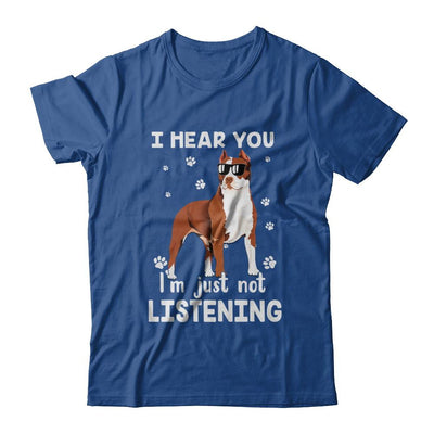 I Hear You I'm Just Not Listening Funny Pitbull-T-Shirt & Hoodie-Classic T-Shirt-Royal