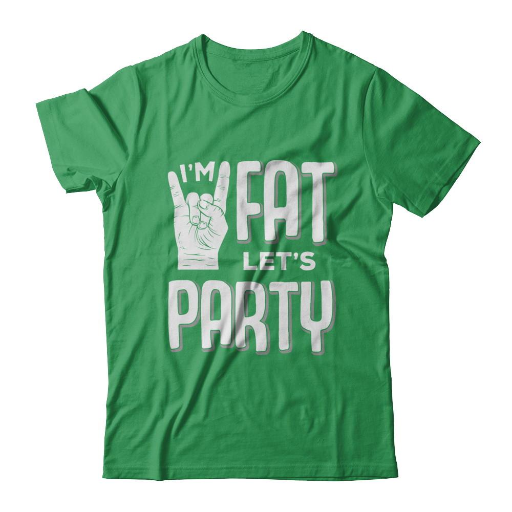 I'm Fat Let's Party Funny Drinking Beer Wine-T-Shirt & Hoodie-Premium T-Shirt-Kelly Green