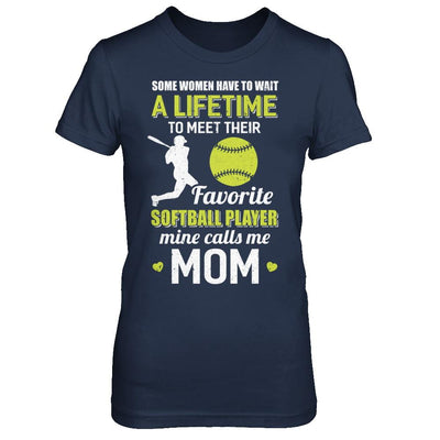 Funny My Favorite Softball Player Calls Me Mom-T-Shirt & Hoodie-