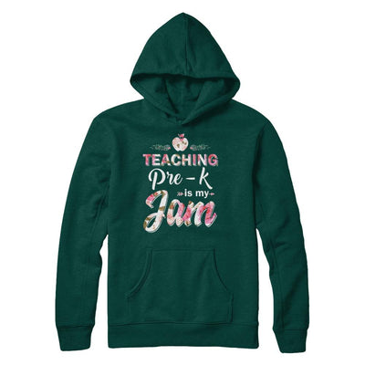 Teaching Pre-K Grade Is My Jam Back To Shcool Teacher-T-Shirt & Hoodie-Pullover Hoodie-Deep Forest