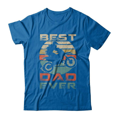 Vintage Best Motocross Dad Ever Gift Father's Day-T-Shirt & Hoodie-Classic T-Shirt-Royal