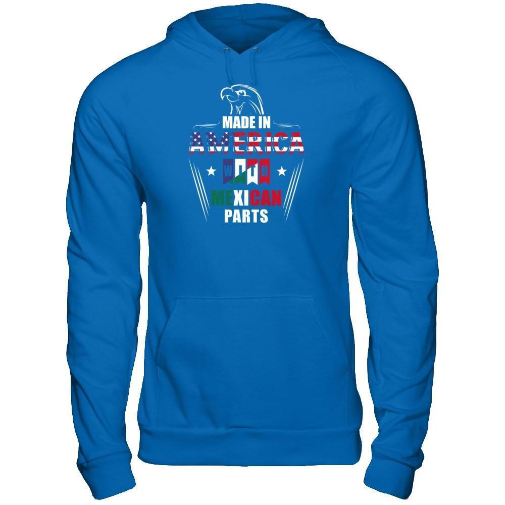 Made In America With Mexican Part-T-Shirt & Hoodie-Pullover Hoodie-Royal