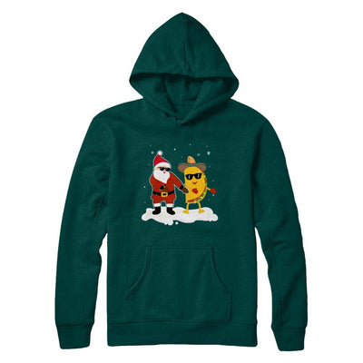 Flossing Santa Claus Taco Christmas Pajamas Gifts-T-Shirt & Sweatshirt-Pullover Hoodie-Deep Forest