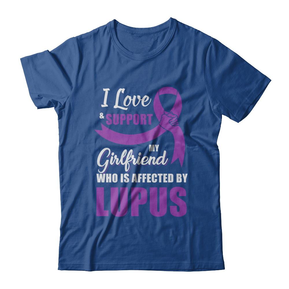 Lupus Awareness Support Purple Girlfriend Boyfriend-T-Shirt & Hoodie-Classic T-Shirt-Royal