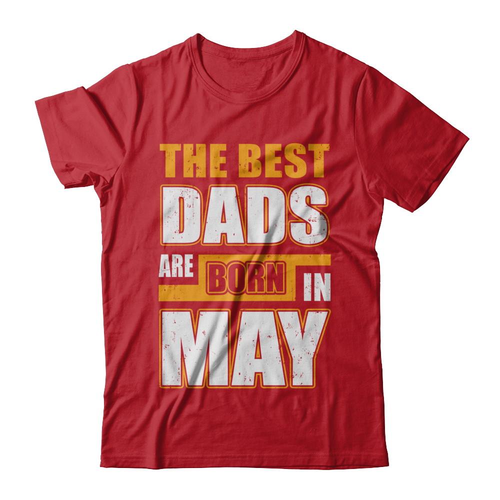 The Best Dads Are Born In May-T-Shirt & Hoodie-Classic T-Shirt-Red