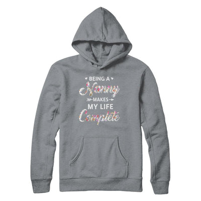 Being A Nanny Makes My Life Complete Mothers Day-T-Shirt & Hoodie-Pullover Hoodie-Light Steel