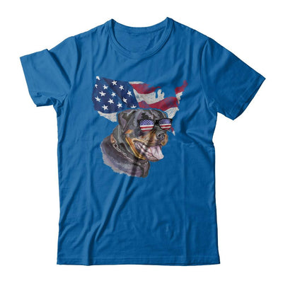 Funny Patriot Rottweiler Dog 4Th Of July American Flag-T-Shirt & Hoodie-Classic T-Shirt-Royal