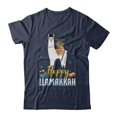 Funny Happy Llamakkah Hanukkah Llama-T-Shirt & Sweatshirt-Classic T-Shirt-Navy