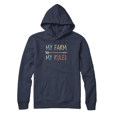 My Farm My Rules Farming-T-Shirt & Hoodie-Pullover Hoodie-Navy