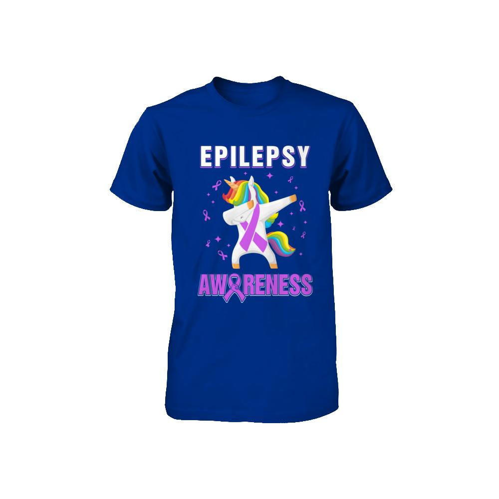 Inspirational Epilepsy Awareness Unicorn Support Youth-Youth Shirt-