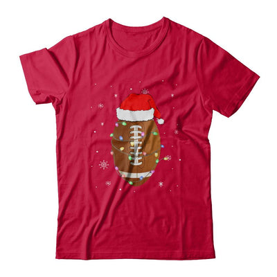 Santa Hat Football Christmas Gifts-T-Shirt & Sweatshirt-Classic T-Shirt-Red