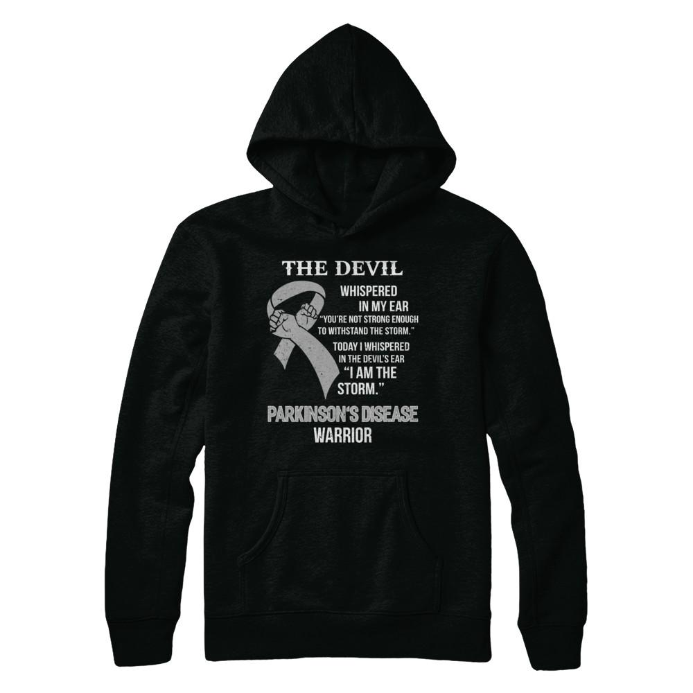 I Am The Storm Support Parkinson's Disease Awareness Warrior Gift-T-Shirt & Hoodie-Pullover Hoodie-Black