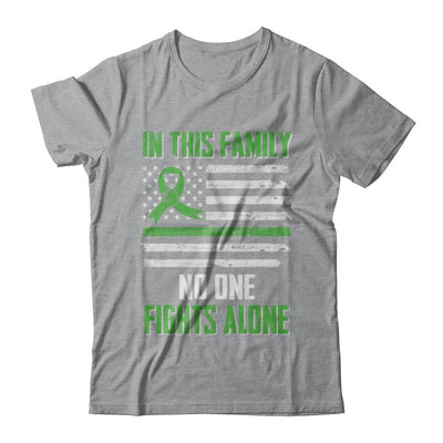 In This Family No One Fights Alone Liver Cancer Green-T-Shirt & Hoodie-Classic T-Shirt-Sport Grey