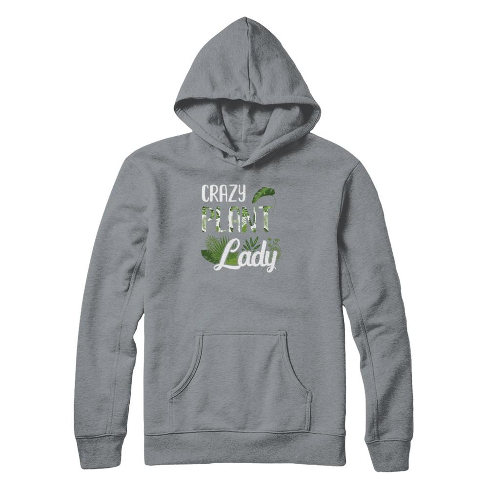 Crazy Plant Lady Funny Gardening Plant Mom Gift-T-Shirt & Tank Top-Pullover Hoodie-Light Steel