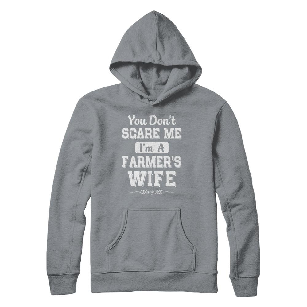 You Don't Scare Me I'm A Farmer's Wife-T-Shirt & Hoodie-Pullover Hoodie-Light Steel