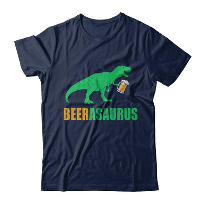 Beerasaurus Funny International Beer Day Dinosaur Gift-T-Shirt & Hoodie-Classic T-Shirt-Navy