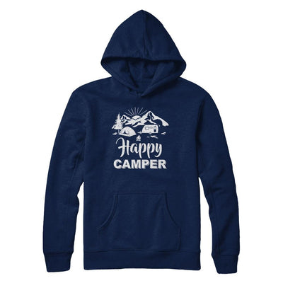 Happy Trailer Camper Grandpa Papa Grandma Camping-T-Shirt & Hoodie-Pullover Hoodie-Navy
