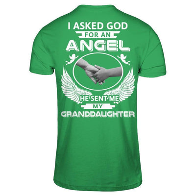 I Asked God For An Angel He Sent Me My Granddaughter-T-Shirt & Hoodie-Premium T-Shirt-Kelly Green