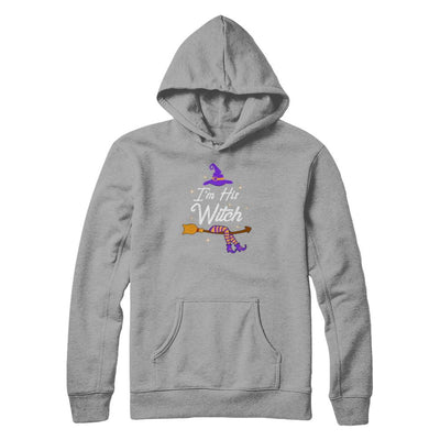 I'm His Witch Matching Boyfriends Husband Halloween-T-Shirt & Tank Top-Pullover Hoodie-Light Steel