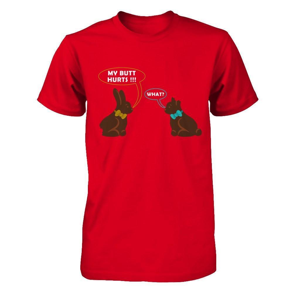 My Butt Hurts What Funny Easter Bunny-T-Shirt & Hoodie-Premium T-Shirt-Red
