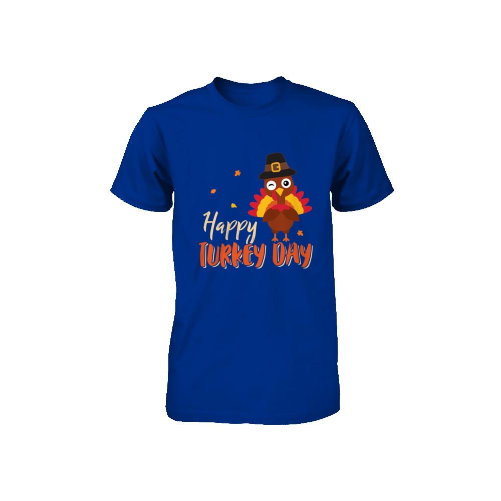 Happy Turkey Day Funny Thanksgiving Gift Youth-Youth Shirt-