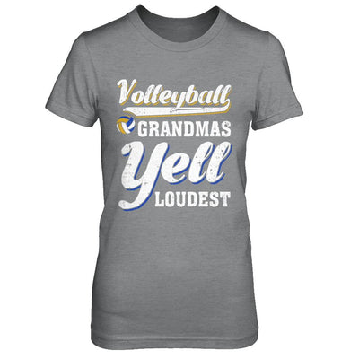 Volleyball Grandmas Yell Loudest-T-Shirt & Hoodie-Women's T-Shirt-Sport Grey