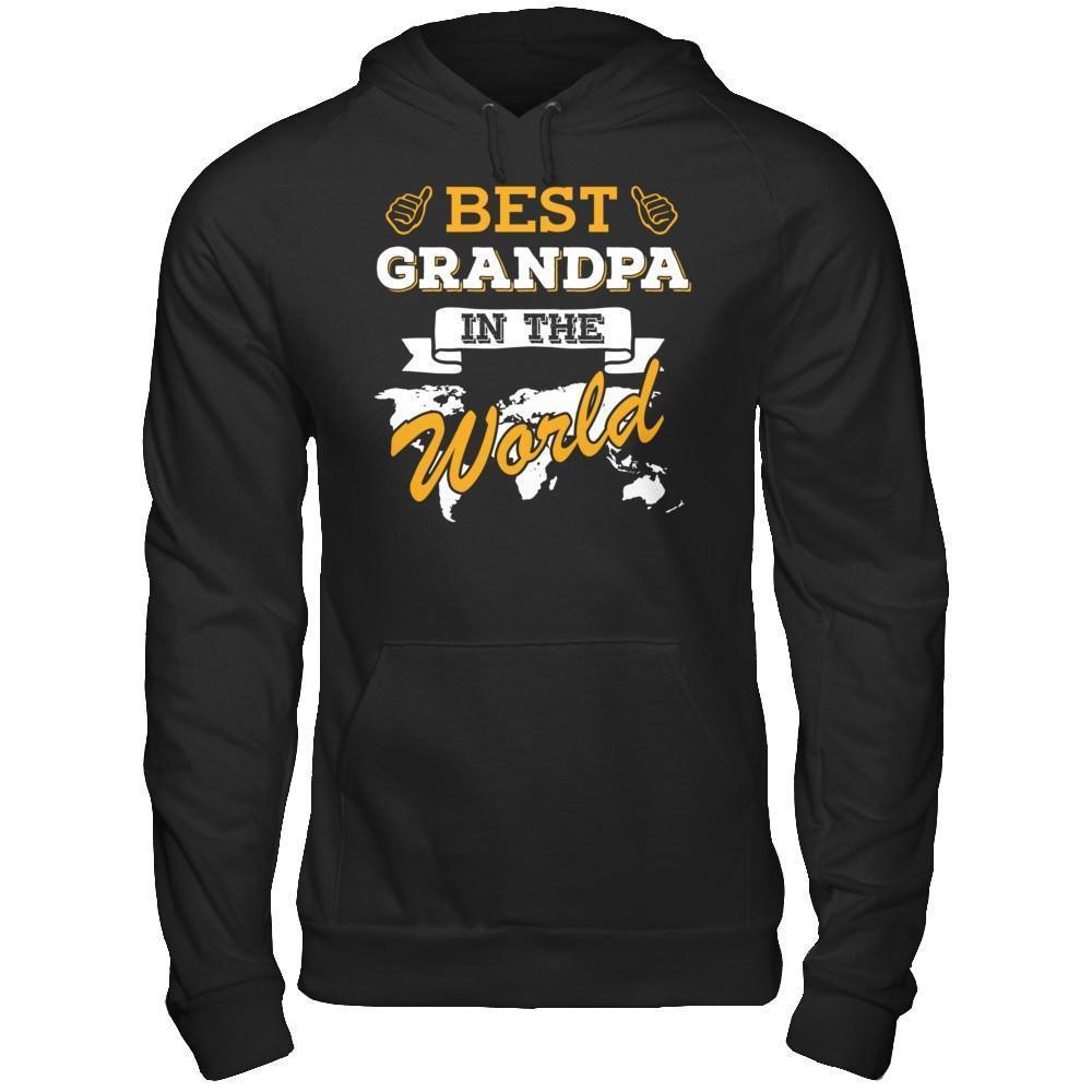 Best Grandpa In The World-T-Shirt & Hoodie-Pullover Hoodie-Black