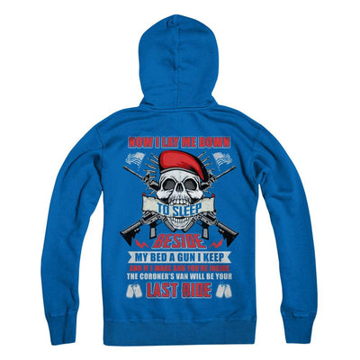 Now I Lay Me Down To Sleep Beside My Bed A Gun I Keep-T-Shirt & Hoodie-Pullover Hoodie-Royal