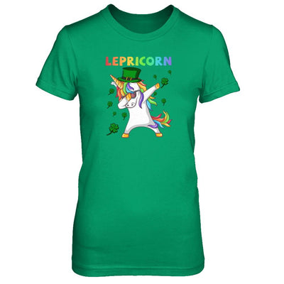 Dabbing Lepricorn Unicorn St Patricks Day Gift-T-Shirt & Tank Top-Women's T-Shirt-Irish Green