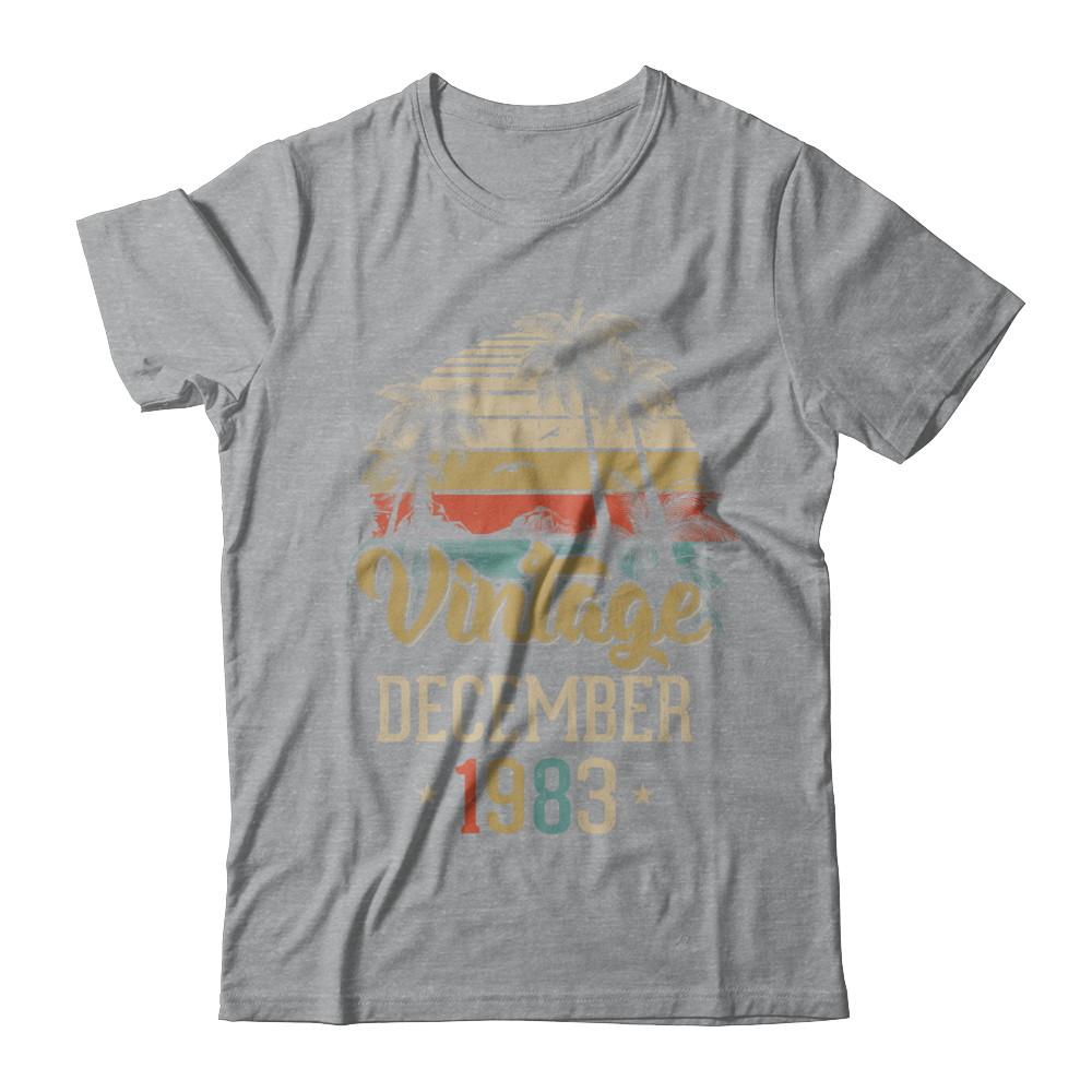 Retro Classic Vintage December 1983 38th Birthday Gift-T-Shirt & Hoodie-Classic T-Shirt-Sport Grey