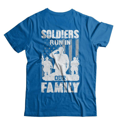 Soldiers Run In Our Family Veteran Dad Son-T-Shirt & Hoodie-Classic T-Shirt-Royal
