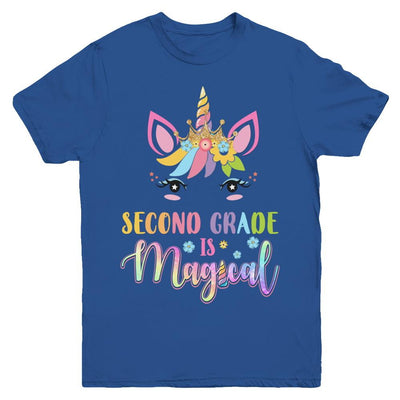 Second Grade is magical Unicorn Back to School 2nd Grade Youth-Youth Shirt-Youth T-Shirt-Royal