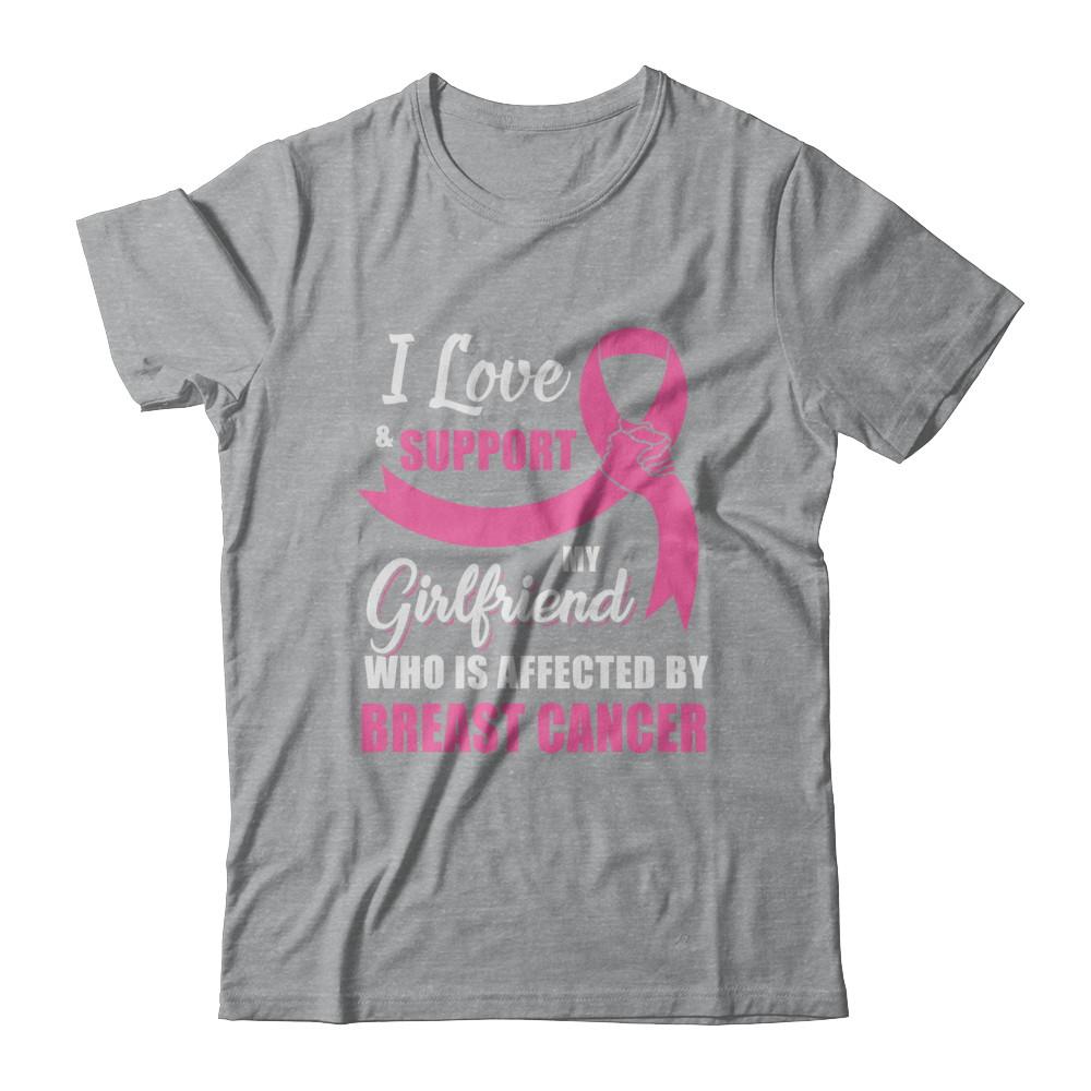 Breast Cancer Awareness Support Pink Girlfriend Boyfriend-T-Shirt & Hoodie-Classic T-Shirt-Sport Grey