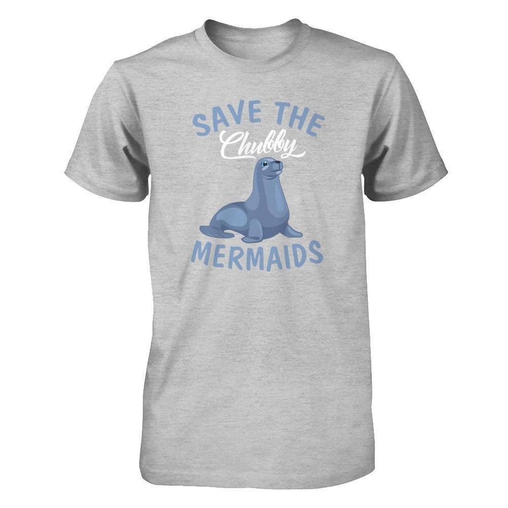 Save The Chubby Mermaids-T-Shirt & Tank Top-Premium T-Shirt-Heather Gray