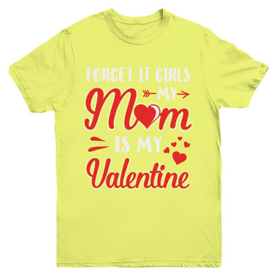 My Mom Is My Valentine For Girl Funny Valentines Day Youth-Youth Shirt-Youth T-Shirt-Daisy