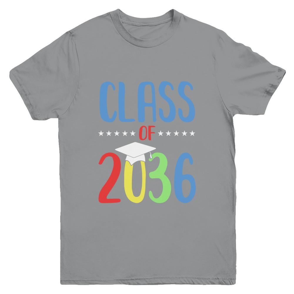 Grow With Me First Day Of School Class Of 2036 Youth-Youth Shirt-Youth T-Shirt-Sport Grey