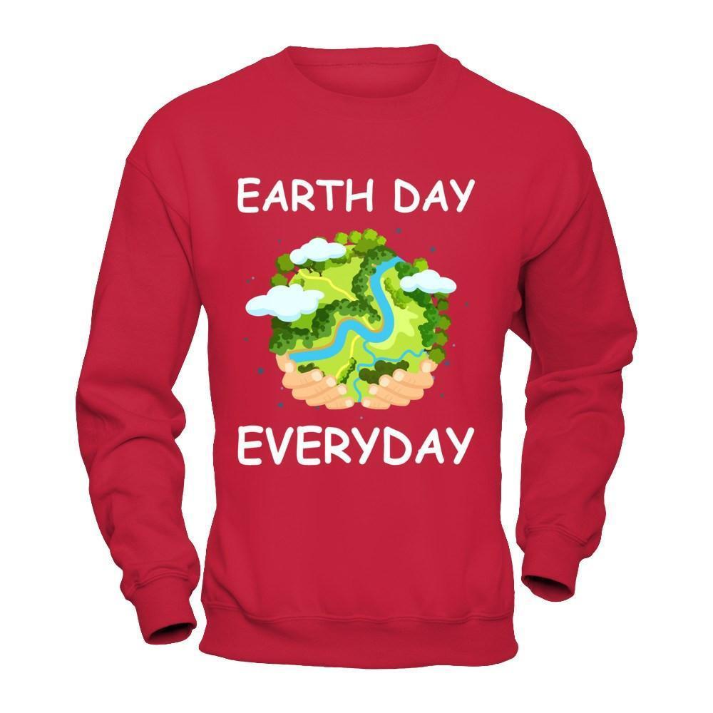 Animals On Earth Day Everyday 2018-T-Shirt & Hoodie-Crewneck Sweatshirt-Red